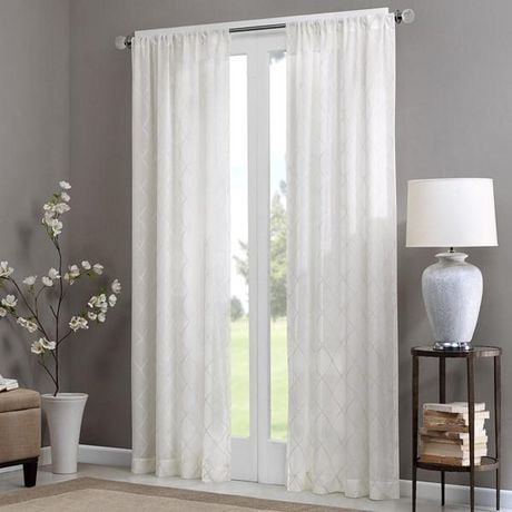 hometrends Diamond Embroidered Window Panel | Walmart Canada