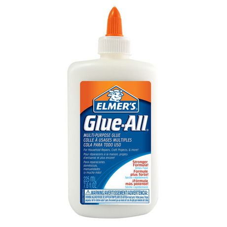 Colle polyvalente Elmer's Glue-All, formule forte pour les réparations ménagères et les projets d'artisanat 225 ml