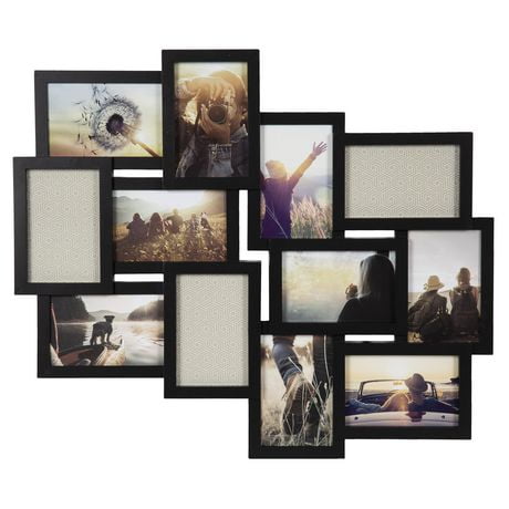 hometrends Warner Black Collage Picture Frame, 12 - 4x6 Photos