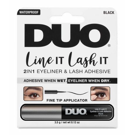 Duo Adhesive - Line It Lash It - 2 in 1 Eyeliner & Lash Adhesive - Black - 0.12 FL OZ, DUO Eyeliner & adhesive.