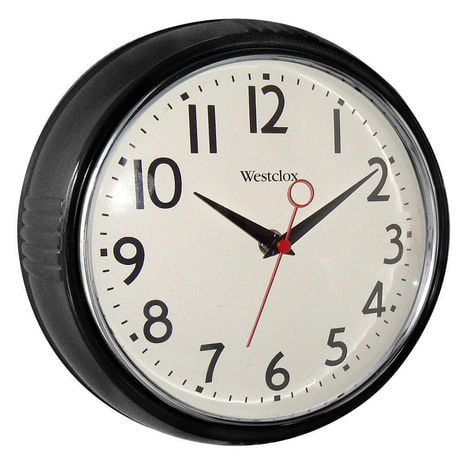 Westclox 9.5" Black Retro Wall Clock- Model 32042BKCN