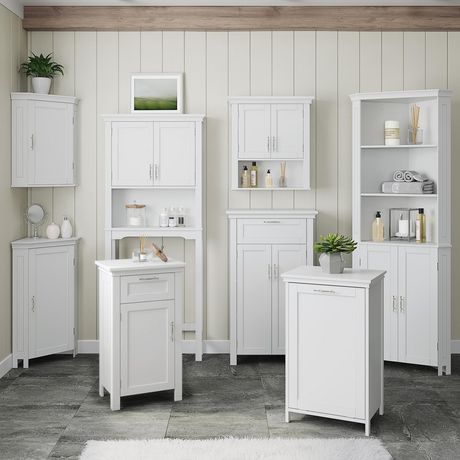 Riverridge Home Somerset Collection 22 88 Inch W X 24 38 Inch H X 7 88 Inch D 2 Door Wall Cabinet In White Walmart Canada