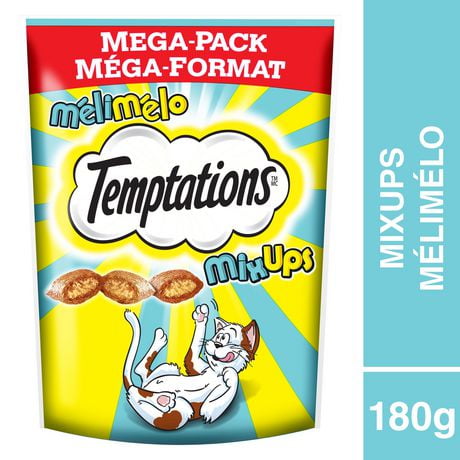 Temptations Tuna, Salmon & Shrimp Flavour Soft & Crunchy Mix-Ups Adult Cat Treats, 180g