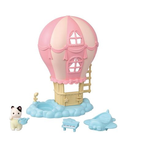 Calico Critters Baby Balloon Playhouse, Playset with Figure and Accessories, Ready to Play