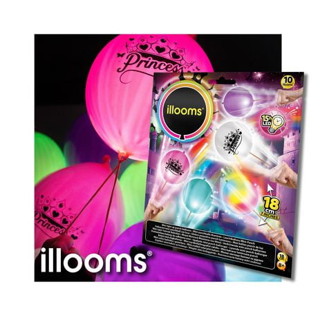 Illooms Mini Punch Rose Mix 10Pk Ballons lumineux