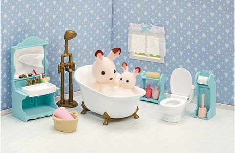 Calico Critters Bubbly Bathroom Set, Complete Furniture Set | Walmart ...