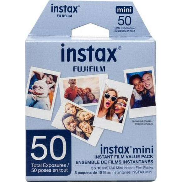 Fujifilm Instax Mini 5 pack instant film, Instax Mini Film 50 exposures