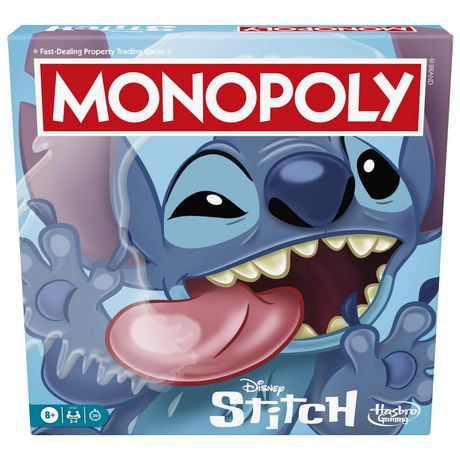 Monopoly Disney Stitch Edition Board Game, Officially Licensed Disney Game, Kids Games for Ages 8 and up, Ages 8 and up