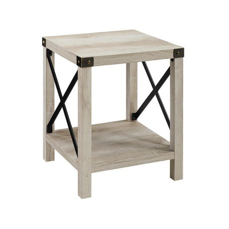 Manor Park Rustic Modern Farmhouse Side Table - Multiple Finishes