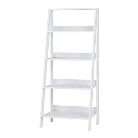 Manor Park 4 Shelf Simple Modern Wood Ladder Bookcase