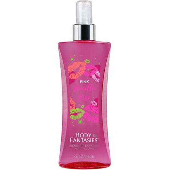Body Fantasies Signature Pink Vanilla Kiss Fragrance Body Spray, 236 mL
