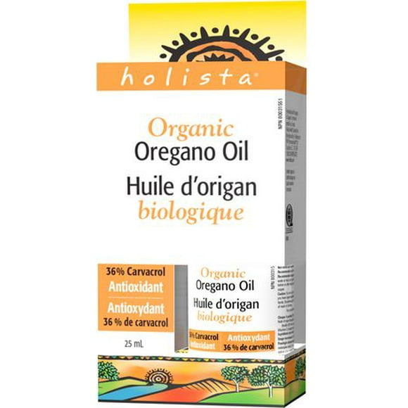 Holista® Organic Oregano Oil, 36% Carvacrol, 25 mL Liquid