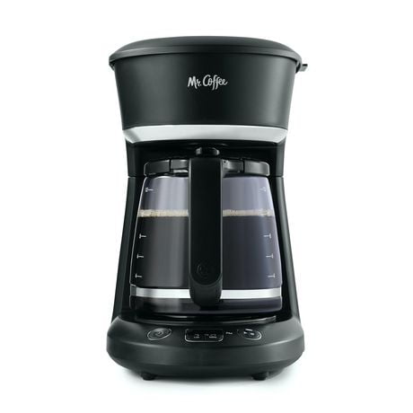 Cafetière programmable Mr. Coffee® à 12 tasses, préparez du café maintenant ou plus tard, Noir