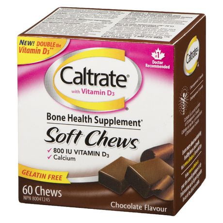 Caltrate Soft Chews Chocolate Vitamin D 60's, 60 Count