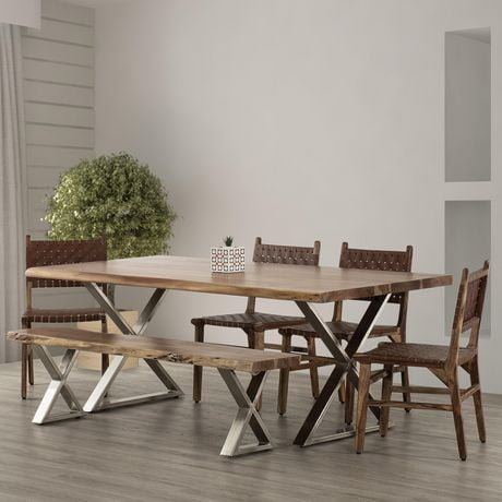 Table de salle à manger Loomie en bois et métal de Primo International