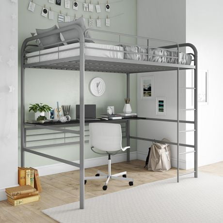 Metal Loft Bed with Desk | Walmart Canada