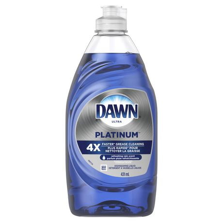 Détergent à vaisselle liquide Dawn Platinum, parfum Pluie rafraîchissante 431 ml