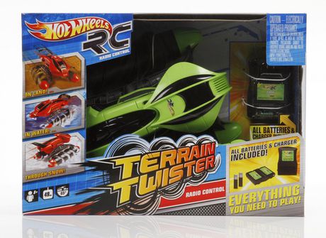 Hot Wheels Terrain Twister RC Car Vehicle Green w remote and charger 