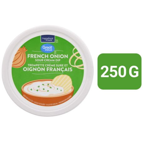 Trempette à la crème sure de Great Value, oignon français 250 g