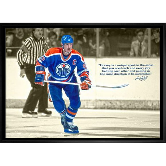 Officiellement sous licence toile encadrée Wayne Gretzky de les Oilers