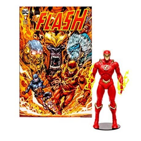 The Flash Action Figure with The Flash Comic Book