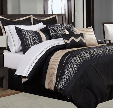Safdie & Co. Home Deluxe Collection Black 100% Polyester