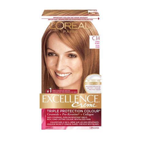 L'Oreal Paris Permanent Hair Colour Excellence Crème, C34 ...