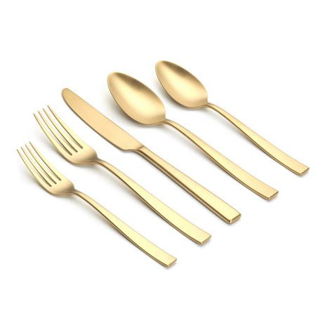 ORNATIVE Kathryn Gold Flatware 20pc | Walmart Canada