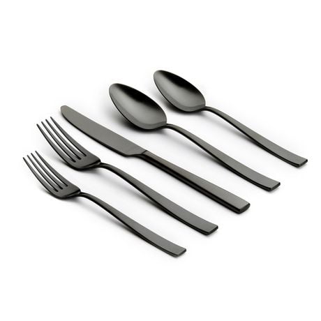 ORNATIVE Kathryn Matt-Black Flatware 20pc | Walmart Canada