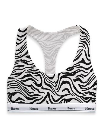 Hanes, Intimates & Sleepwear, Hanes Blackwhite Zebra Print Padded Bra Size  34b Nwot
