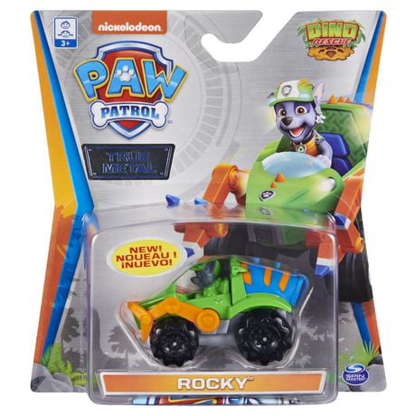 PAW Patrol, True Metal Rocky Collectible Die-Cast Vehicle, Dino Rescue Series 1:55 Scale