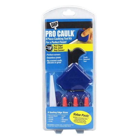 PRO CAULK® 8 Piece Caulking Tool Kit, Create a perfect looking seal!