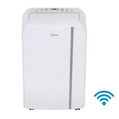 MIDEA 12,000 BTU ASHRAE (8,000 BTU SACC) PORTABLE AIR CONDITIONER WITH REMOTE AND WIFI, For room up to 350 Sq. Ft.