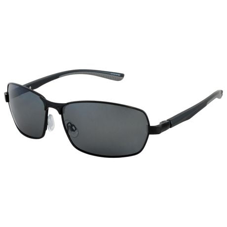 George Mens Matte Black modified Oval Sunglasses
