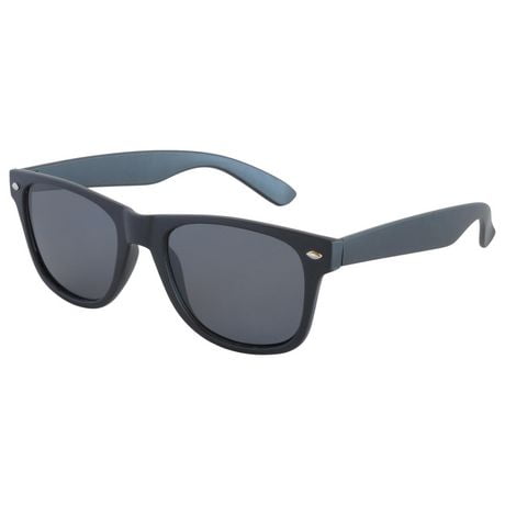 Time & Tru Womens Soft Touch Black Wayfarer Aviator Sunglasses