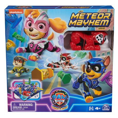 PAW Patrol: The Mighty Movie Meteor Mayhem Game | PAW Patrol Toys | Kids Toys| Gifts for Kids | PAW Patrol Movie 2 | Kids Games for Ages 4 and up, Board Games