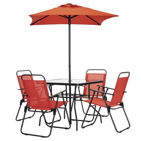 All-Weather 6-Piece Patio Dining Set - Ruby Red