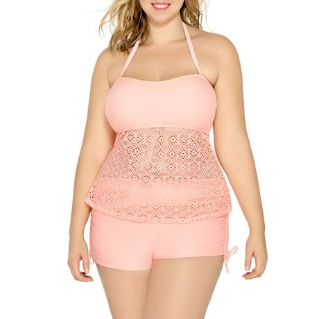 swimwear water bandeau boyshort tankini plus walmart zoom