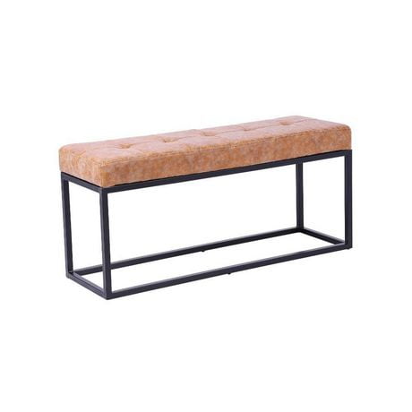 Heavenly Collection White Leather Bench