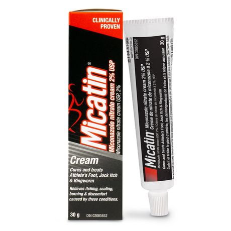 Micatin® Cream 2% Miconzole Nitrate Cream Usp, 30 G, Cures athlete's foot and jock itch
