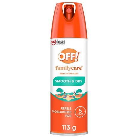 OFF! Aérosol chasse-moustiques protection familiale avec formule en poudre, jusqu’à 5 heures de protection, 113 g KFC3516