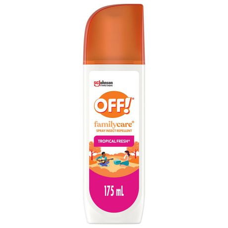 OFF! Vaporisateur chasse-moustiques protection familiale avec parfum Fraîcheur tropicale 175 ml