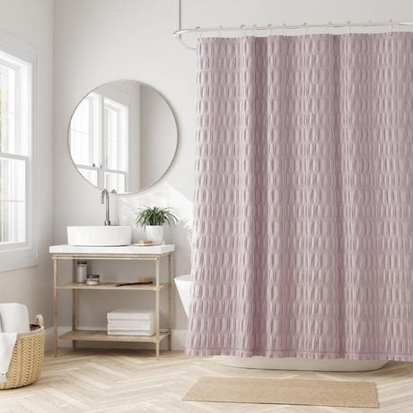 Hometrends Medium Weight Fabric Shower Curtain Lilac Walmart Canada   6000206889931 