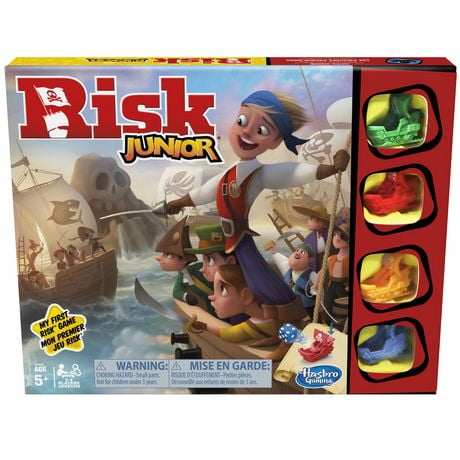 Jeu Risk Junior : introduction au jeu de plateau Risk pour enfants, thématique de pirates, à partir de 5 ans