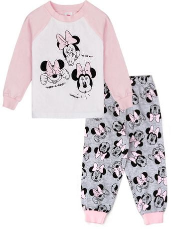 Minnie Mouse two piece pajama set for girls | Walmart Canada