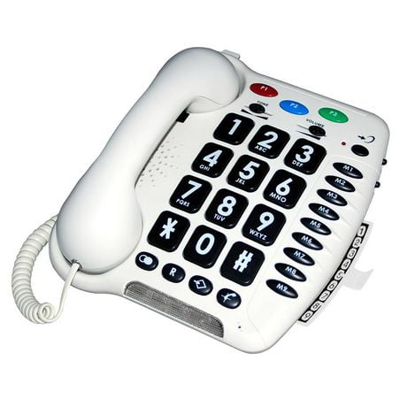Téléphone amplifié gros bouton Geemarc CL100 - Blanc