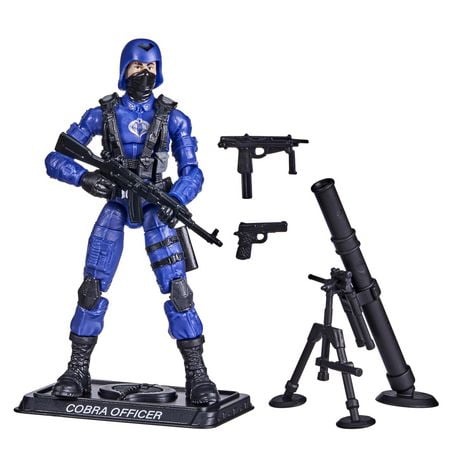 G.I. Joe Retro Cobra Officer Toy 3.75-Inch-Scale Collectible Action Figure  with Multiple Accessories, Toys for Kids Ages 4 and Up