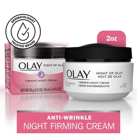 Night of Olay Firming Night Cream Face Moisturizer, 56 mL