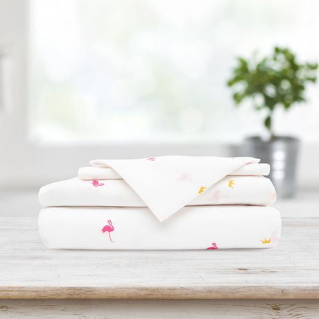 Safdie & Co. Premium Ultra Soft Bedding Printed Sheet Set 4PC Double Flamingo