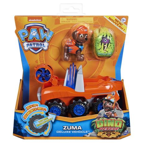 PAW Patrol, Dino Rescue Zuma’s Deluxe Rev Up Vehicle with Mystery ...